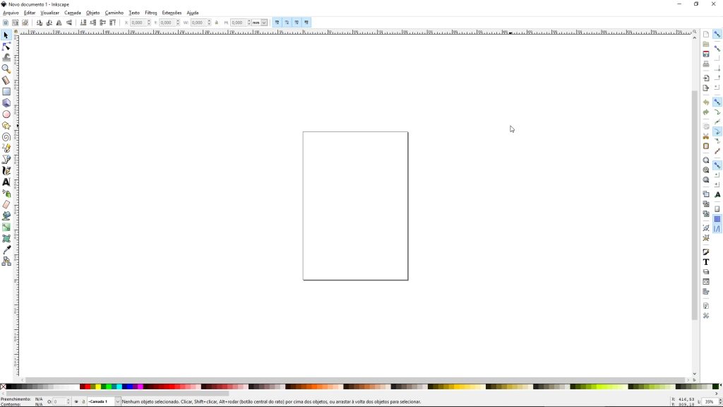 Imagem da área de trabalho do InkScape