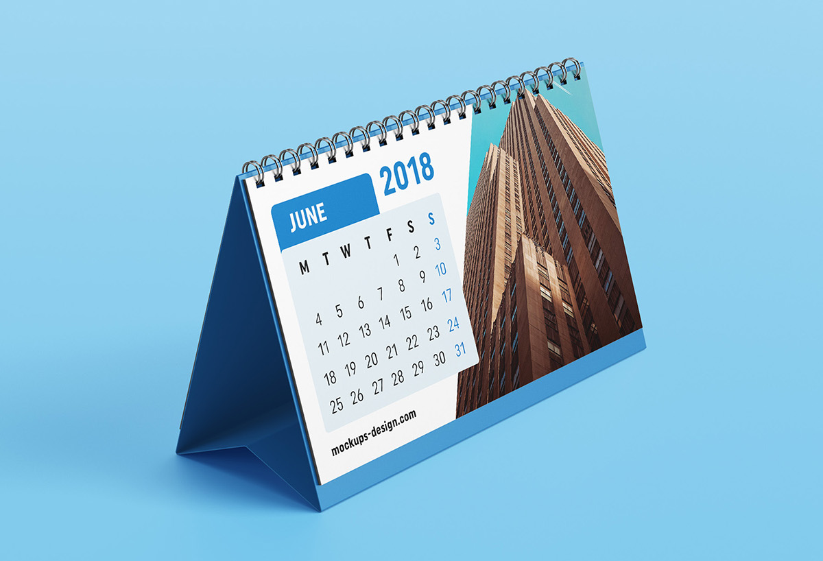 Mockup de calendário de mesa Grátis Criativo.Design