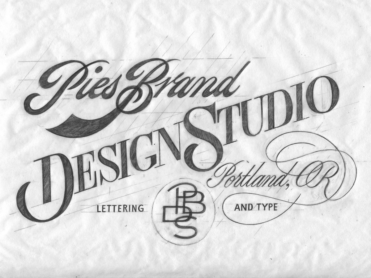 As sketchs de lettering de Stephen Pies - Criativo.Design