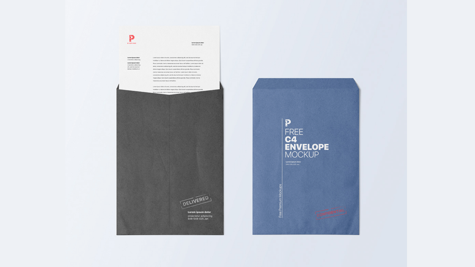 Mockup de envelope A4 Grátis – Criativo.Design