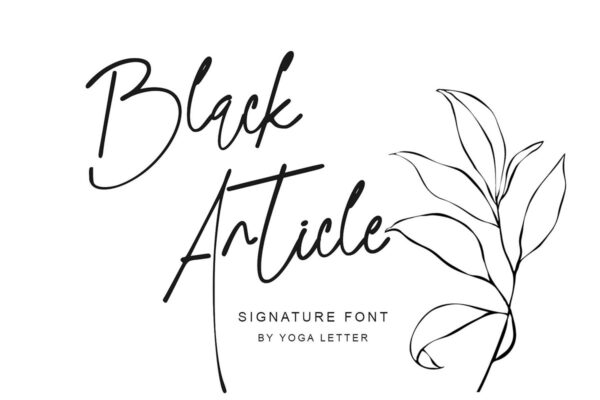 Black Article Signature - Fonte Grátis