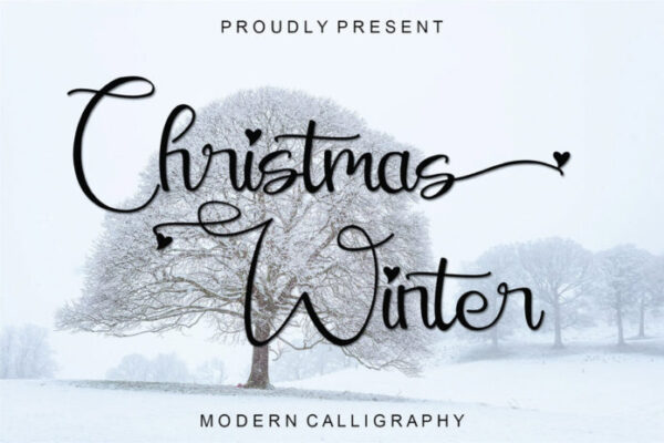 Christmas Winter - Fonte de caligrafia grátis