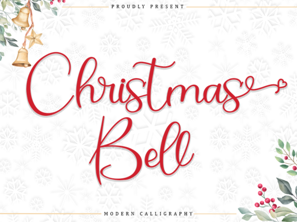 Christmas Bell - Fonte de caligrafia grátis