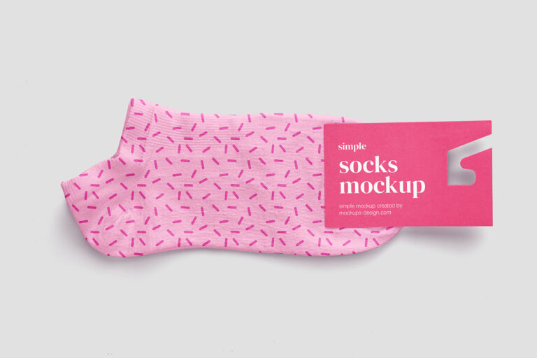 Mockup de meia com etiqueta grátis