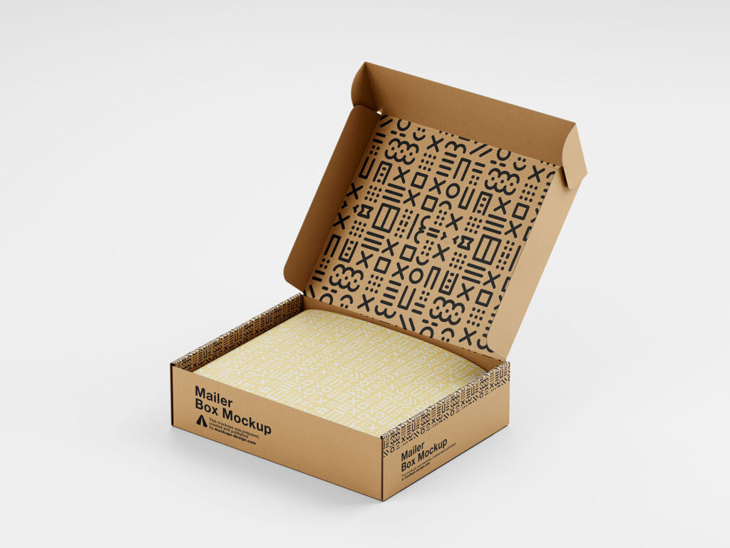 Mockup de caixa de papelão retangular grátis