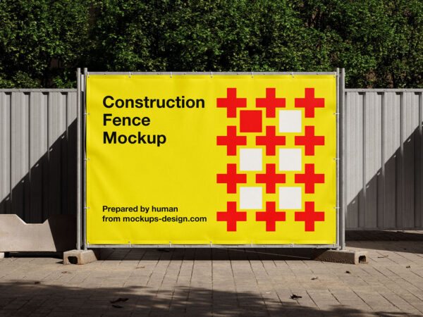 Mockup de banner de construção grátis