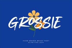 Grossie - Fonte brush grátis