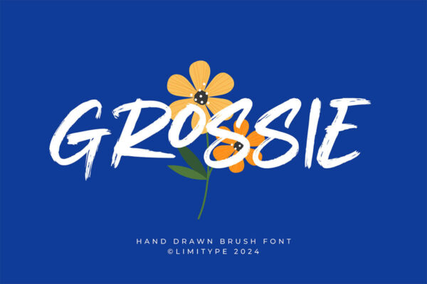 Grossie - Fonte brush grátis