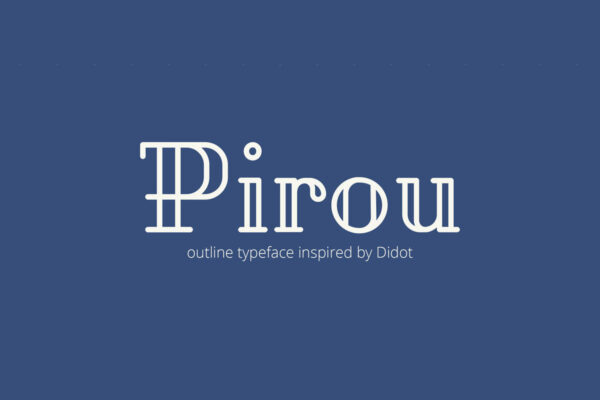 Pirou Outline - Typeface Fonte Grátis