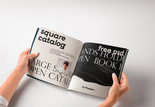 Mockup de Revista Quadrada