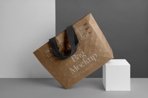 Mockup de Sacola de Papel grátis