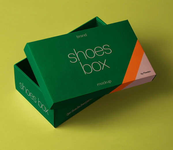 Mockup de Caixa de Sapatos Grátis