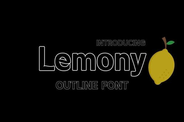 Lemony - Outline Fonte Grátis