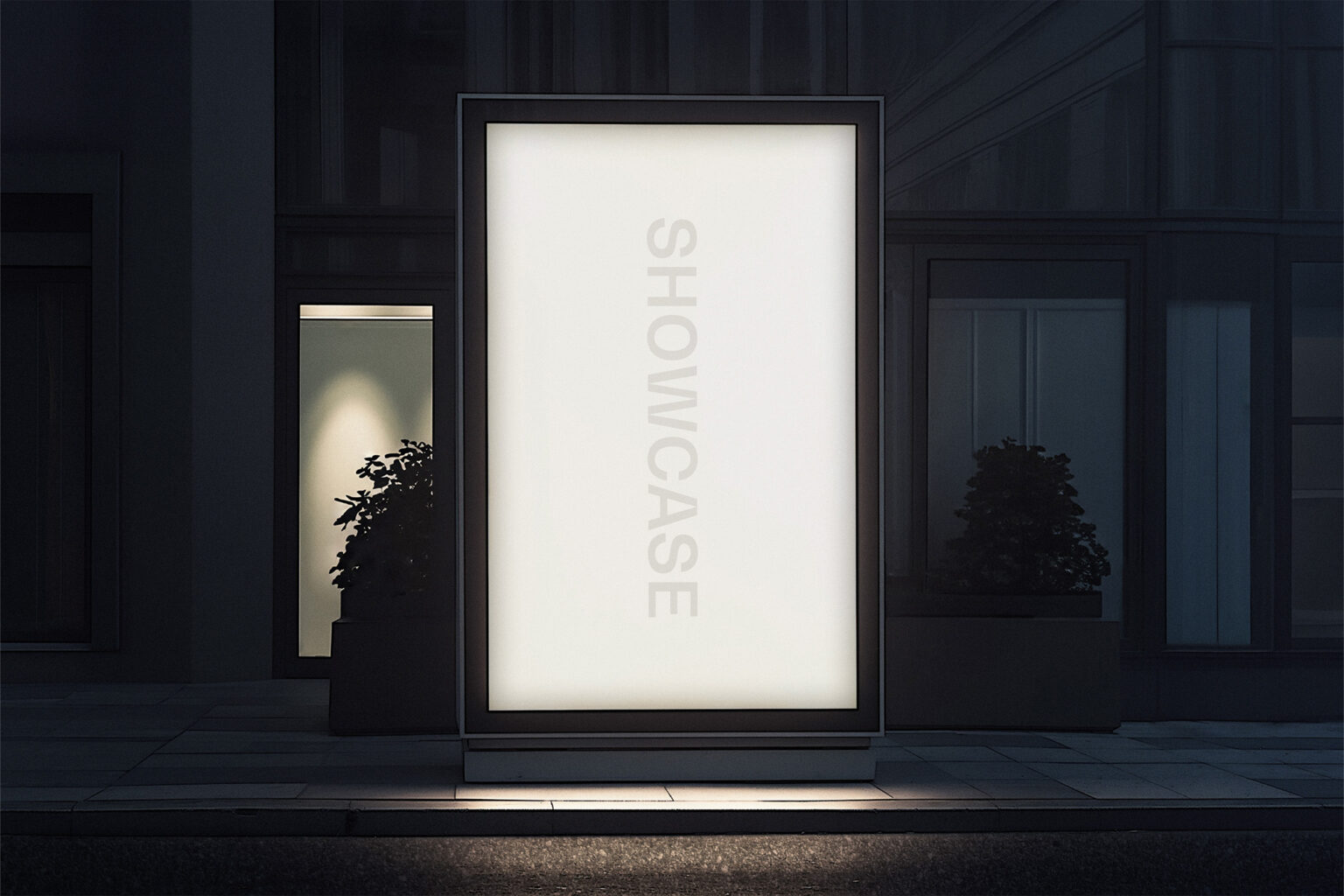 Mockup de Lightbox à Noite Grátis - Criativo.Design