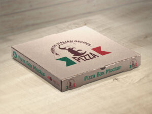 Mockup de Caixa de Pizza Grátis