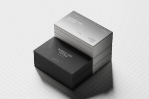 Mockup de Cartão de Visita Empilhado Grátis