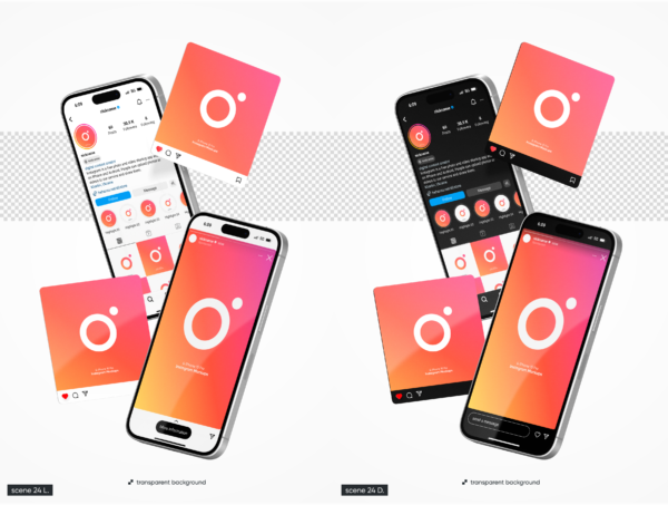 Mockups de iPhone com Instagram