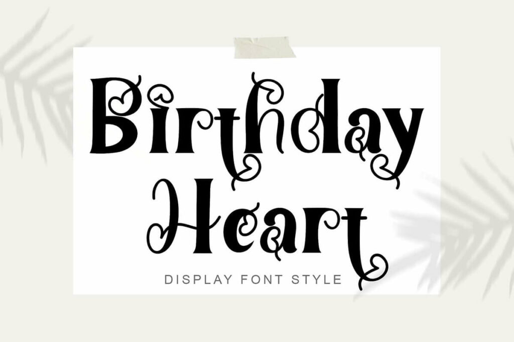 Birthday Heart – Aniversário de Coração Fonte Grátis