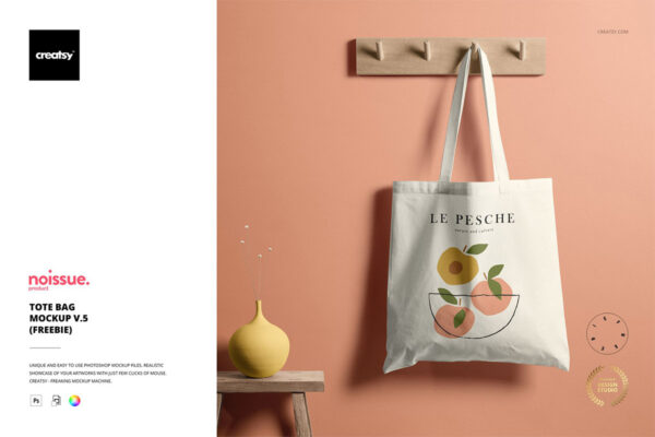 Mockup de Bolsa de Tecido Grátis