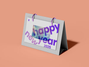Mockup de Calendário de Mesa Grátis