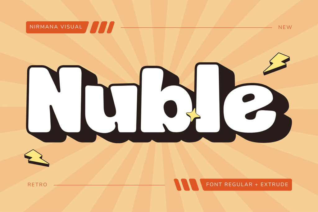 Nuble – Sans Serif Retro Fonte Grátis