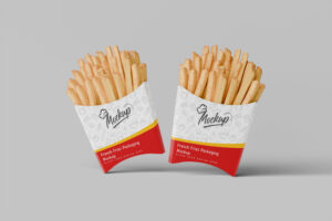 Mockup de Embalagem para Batatas Fritas