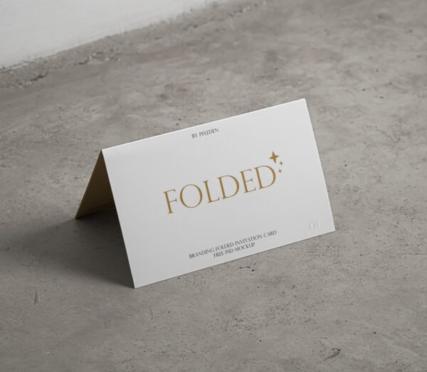 Mockup de Convite Dobrado Grátis
