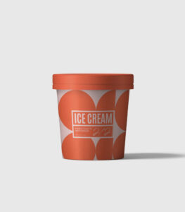 Mockup de Pote de Sorvete com Vista Frontal Grátis