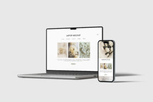 Mockup de MacBook e iPhone Junto Grátis