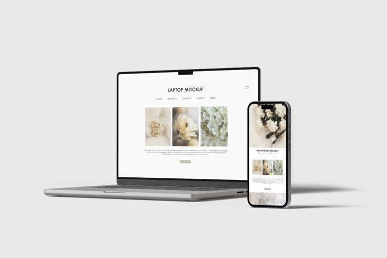 Mockup de MacBook e iPhone Junto Grátis