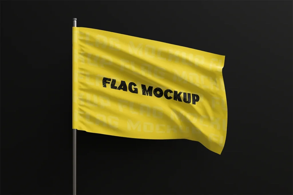 Mockup de Bandeira Horizontal Grátis