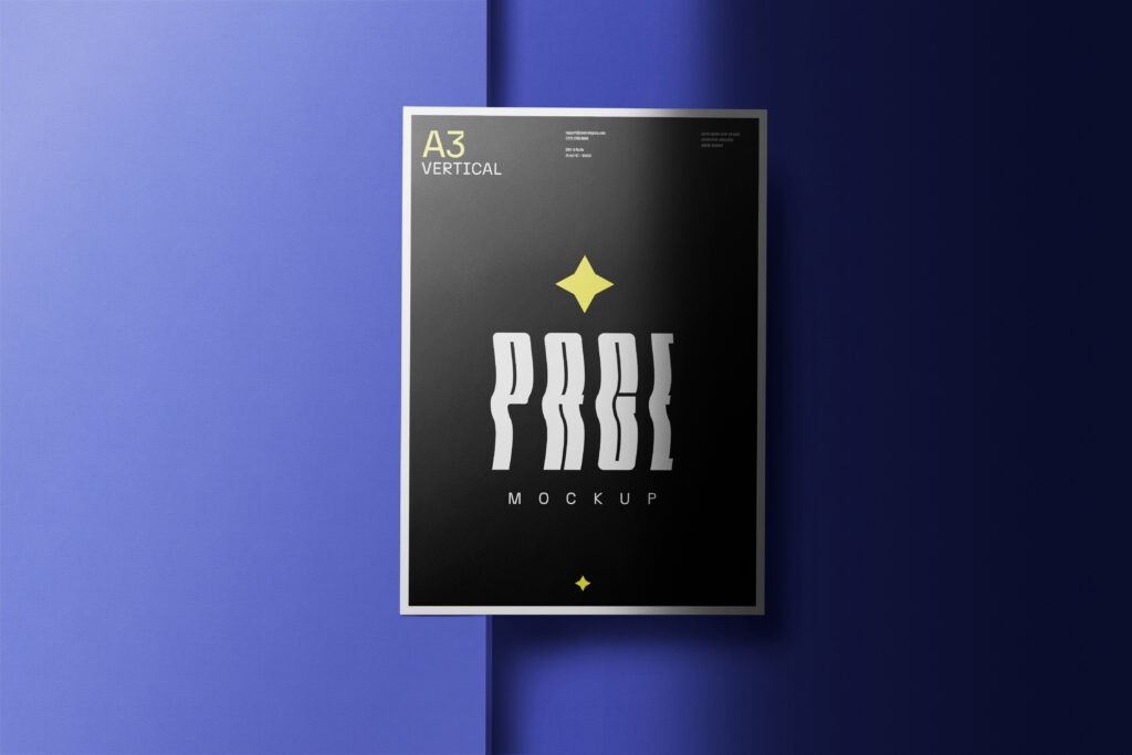 Mockup de Pôster A3 Vertical Grátis