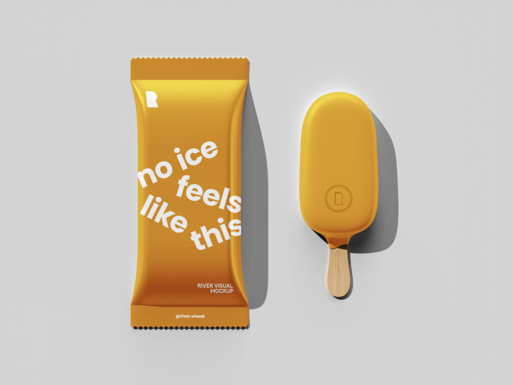 Mockup de Embalagem de Picolé Grátis