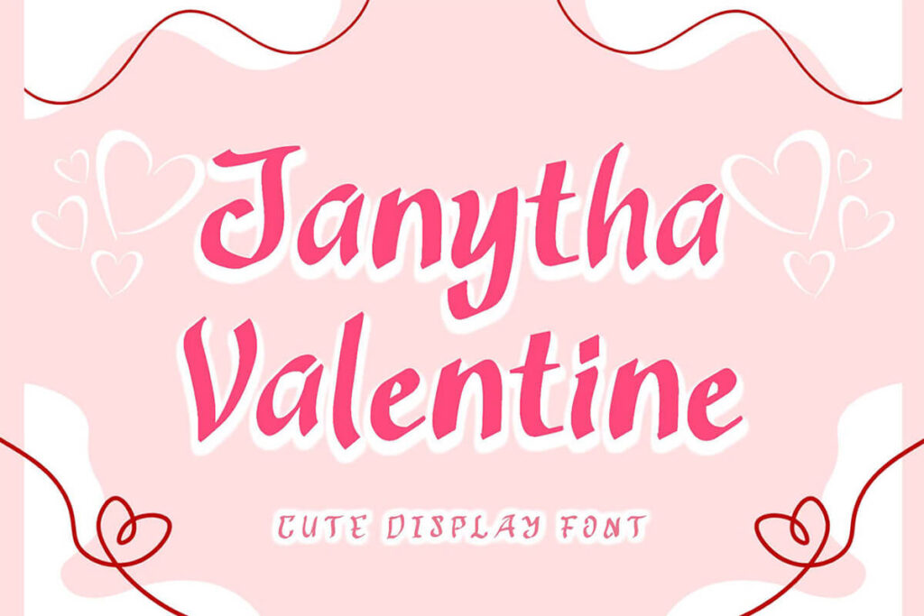 Janytha Valentine – Cute Display Fonte Grátis