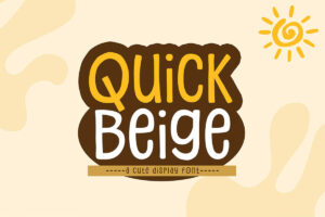 Quick Beige – Display Fonte Grátis
