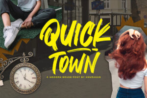 Quick Town – Script Typeface Fonte Grátis