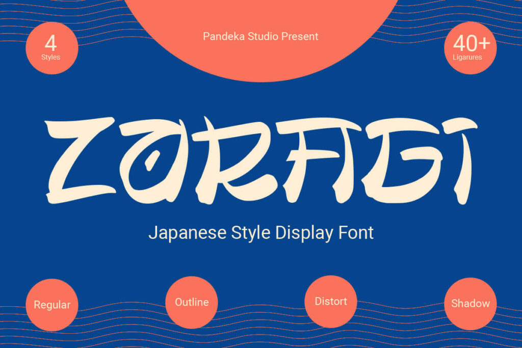 Zaragi – Japanese Style Fonte Grátis
