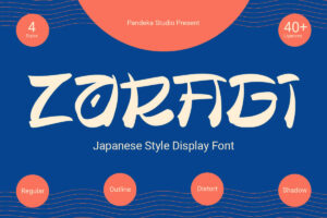 Zaragi – Japanese Style Fonte Grátis