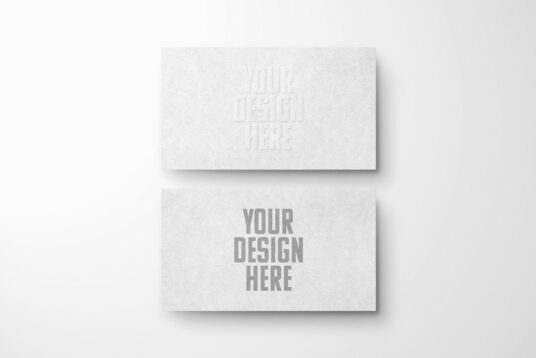 Mockup de Cartão de Visita com Relevo Grátis
