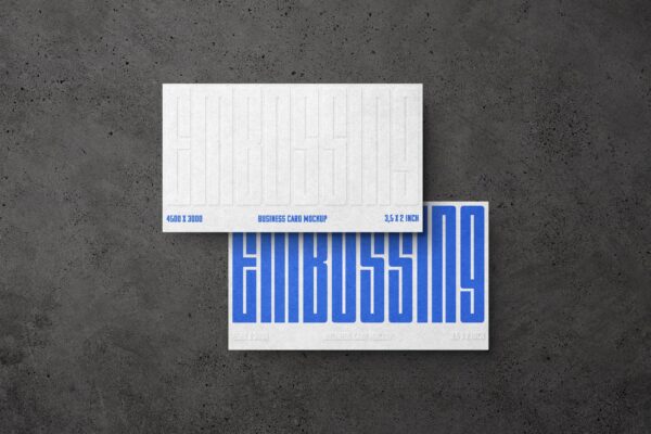 Mockup de Cartão de Visita com Relevo Grátis