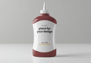Mockup de Garrafa de Molho Grátis