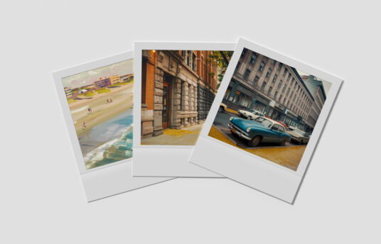 Mockup de Fotos Polaroid Grátis