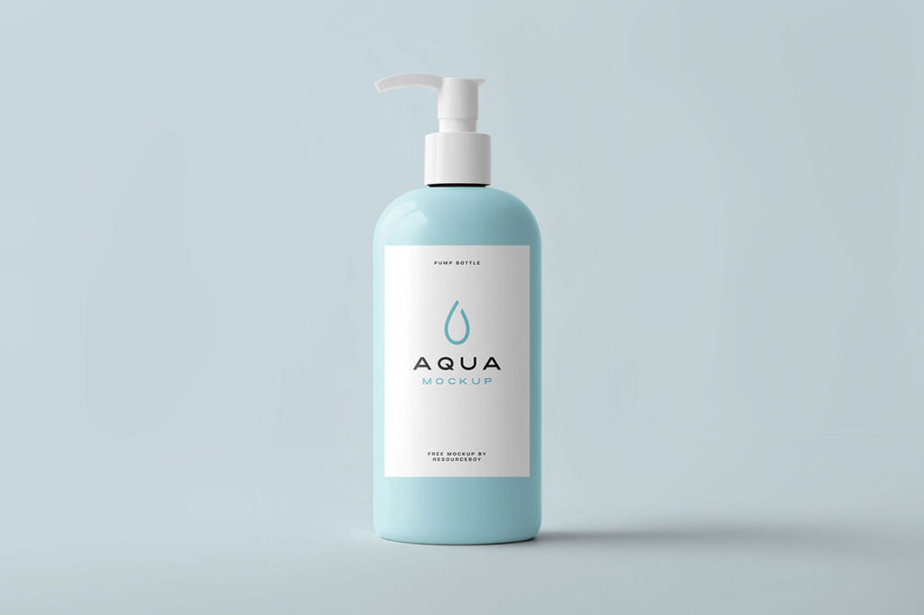 Mockup de Garrafa de Creme Grátis