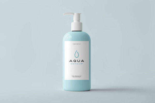 Mockup de Garrafa de Creme Grátis