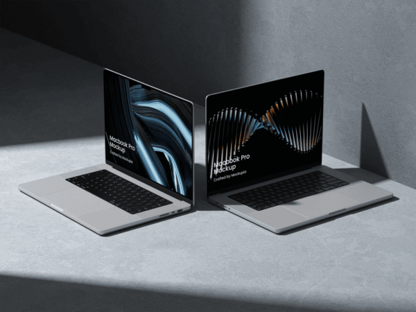 Mockup de Dois MacBooks Pro Grátis