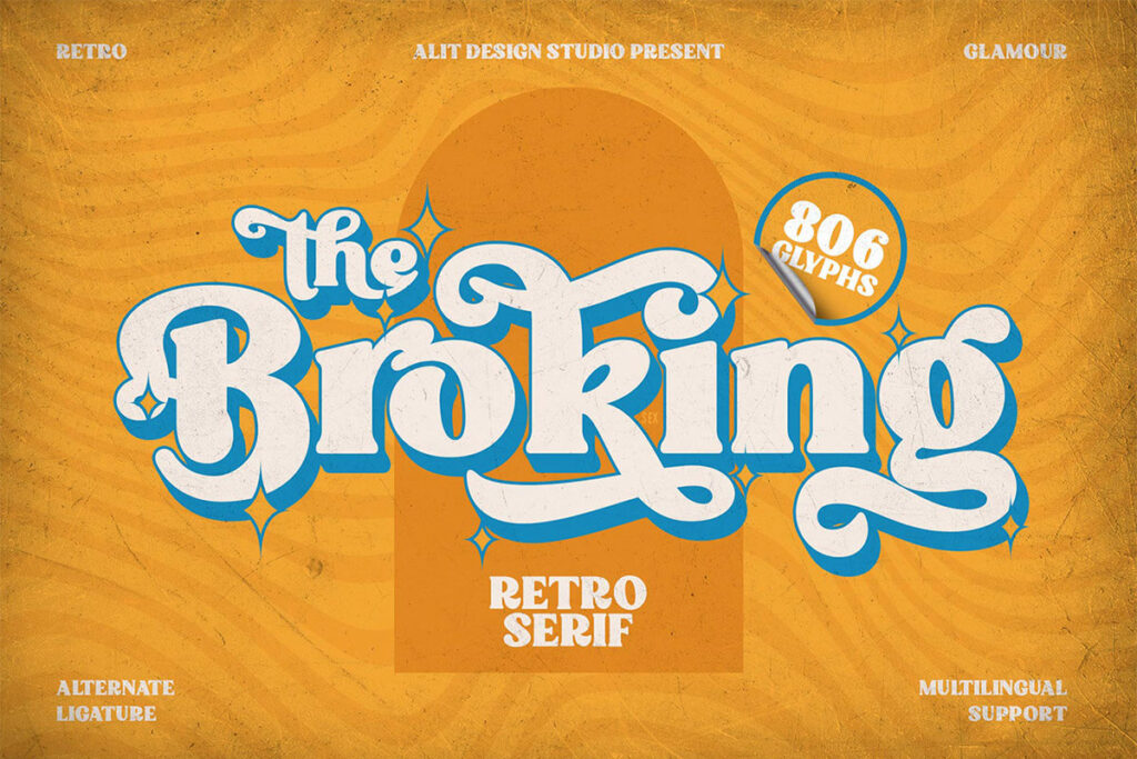 Broking – Retro Serif Fonte Grátis