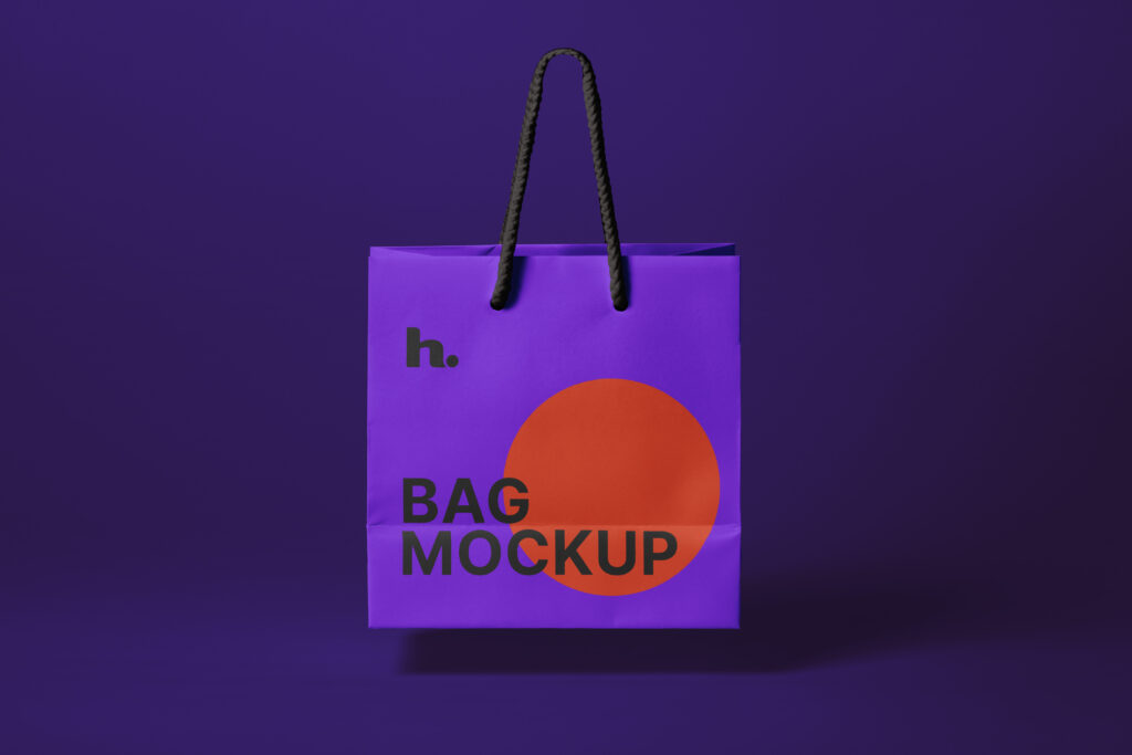 Mockup de Sacola de Papel Grátis