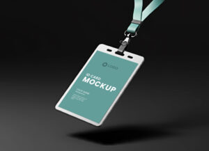 Mockup de Porta Crachá Grátis