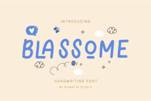 Blassome – Caligrafica Fonte Grátis