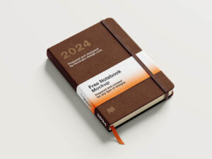 Mockup de Cadernos de Couro Grátis
